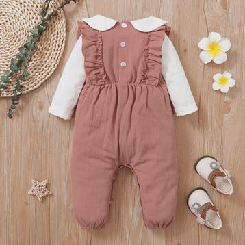 Schattige Baby Bodysuit met Bloemenprint en Lange Mouwen - 0, Verzenden, Nieuw