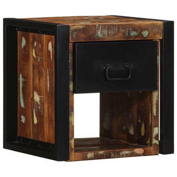 vidaXL Nachtkastje 40x35x40 cm massief gerecycled hout, Minder dan 45 cm, Verzenden, Nieuw, Minder dan 55 cm