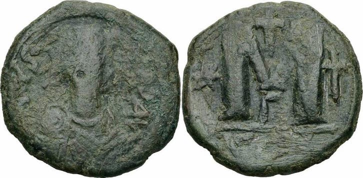 Byzanz Justinus I Follis Constantinopolis 522-527 Stern K..., Postzegels en Munten, Munten | Europa | Niet-Euromunten, Verzenden
