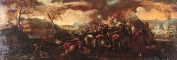 Marzio Masturzo (XVII), Werkplaats van - Battaglia tra, Antiek en Kunst, Kunst | Schilderijen | Klassiek