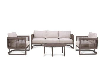 Veiling - Outdoor Loungeset Sierra - bruin (quick dry), Tuin en Terras, Nieuw