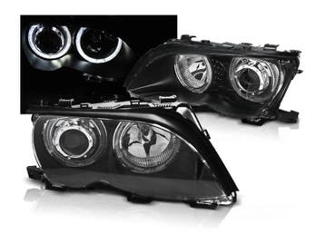 LED Angel Eyes koplamp Black geschikt voor BMW E46, Auto-onderdelen, Verzenden, Nieuw, BMW