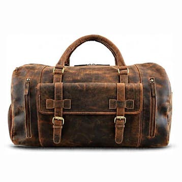 Luxe Leren Weekendtas met veel vakken - Reistas Buffelleer -, Nieuw