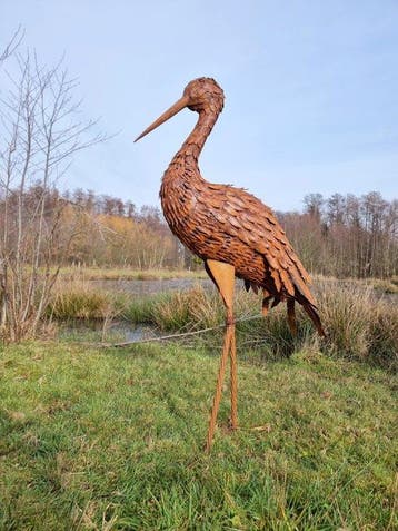 sculptuur, Heron / Crane bird - 110 cm - IJzer