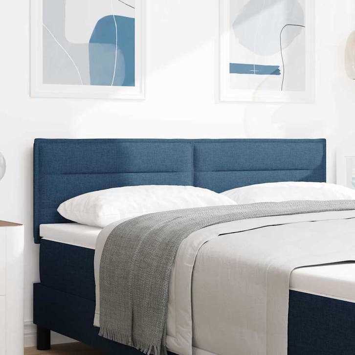 vidaXL Hoofdbord Blauw 144 cm Stof, Huis en Inrichting, Slaapkamer | Bedden, Blauw, Nieuw, Stof, Verzenden