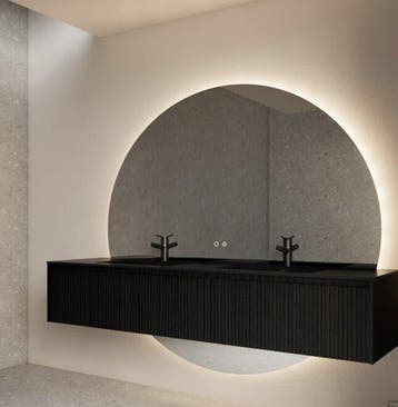 Badkamerspiegel Gliss Design Lios Rond 120 cm Met, Doe-het-zelf en Verbouw, Ophalen of Verzenden, Nieuw, Bad