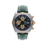 Breitling Chronomat Evolution Racing Green B13356; Auto..., Sieraden, Tassen en Uiterlijk, Horloges | Heren, Overige merken, Leer