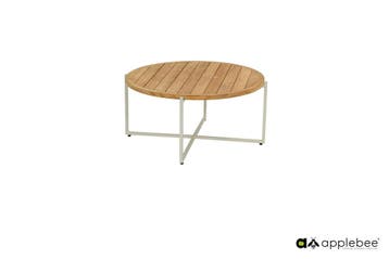 Apple Bee Condor loungetafel Oyster met rond teak blad Ø 94, Ophalen of Verzenden, Nieuw