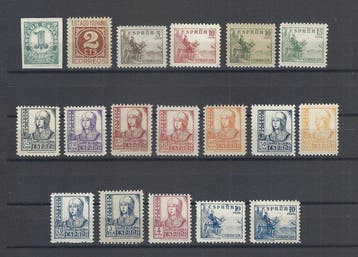 Spanje 1937/1940 - Isabel en Cid - volledige 18 waarden -, Gestempeld