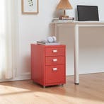Kantoorkast Kökar op wielen 48x28x41 cm rood [en.casa], Zakelijke goederen, Verzenden, Nieuw in verpakking