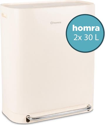 2dekans | Homra Rockx Prullenbak 60 Liter - Duo Pedaalemmer, Ophalen of Verzenden, Zo goed als nieuw
