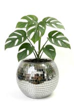 Discobal Plantenpot Ø 16 cm Spiegeltjes Bloempot Bakje Pot D, Ophalen of Verzenden, Nieuw, Feestartikel, Carnaval
