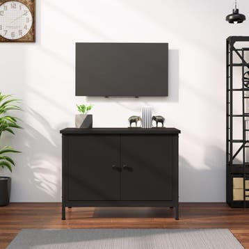 vidaXL Tv-meubel met deuren 60x35x45 cm bewerkt hout, Verzenden, Nieuw, 50 tot 100 cm, Minder dan 100 cm