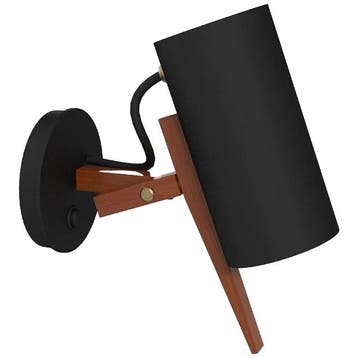 Marset Scantling A Wandlamp (black Oak), Huis en Inrichting, Lampen | Wandlampen, Ophalen of Verzenden, Gebruikt, Hout