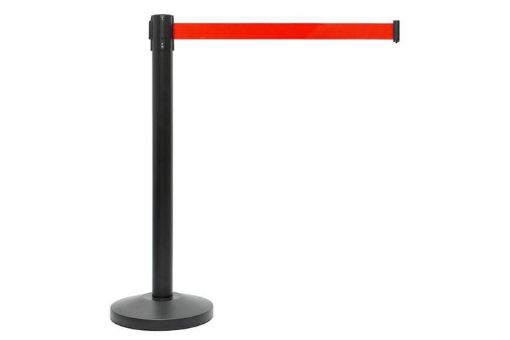 Afzetpaal met Trekband | Zwart/Rood, Hobby en Vrije tijd, Feestartikelen | Verhuur, Nieuw, Ophalen of Verzenden