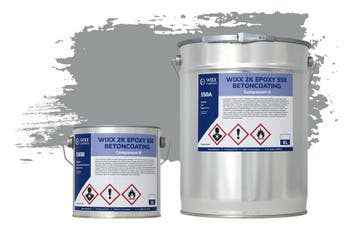 Wixx 2K Epoxy 550 Betonverf RAL 7042 | Verkeersgrijs A 10L, Doe-het-zelf en Verbouw, Verf, Beits en Lak, Nieuw, Verf, Grijs, Verzenden