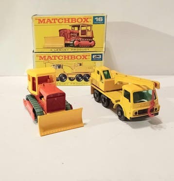 Matchbox 1:64 - Model vrachtwagen (2) - Dodge Crane Truck, Nieuw