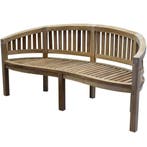 Bananen tuinbank 180 cm rechte rugleuning teak, Tuin en Terras, Tuinsets en Loungesets, Ophalen of Verzenden, Nieuw, Teakhout