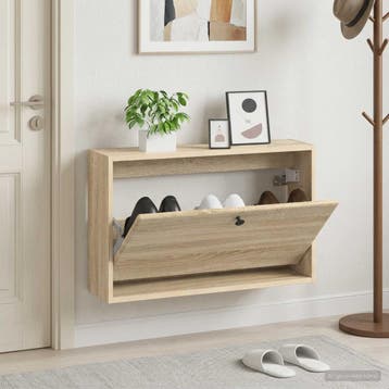vidaXL Wandgemonteerde Schoenkast BREDA 71 x 17 x 43 cm, Verzenden, Nieuw