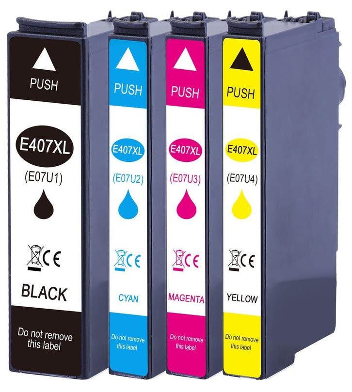 Huis-Merk  EPSON 407 C13T07U440 Geel 24ml 247print, Computers en Software, Printerbenodigdheden, Nieuw, Verzenden