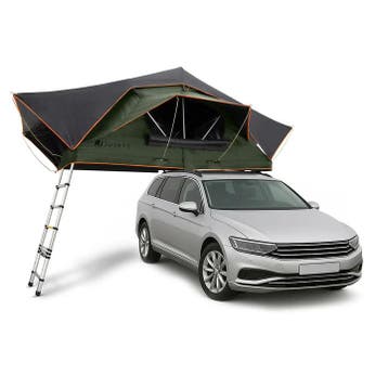 Daktent Lago - 2-personen - Incl. Matras - Zwart / Olijfgroe, Verzenden, Nieuw