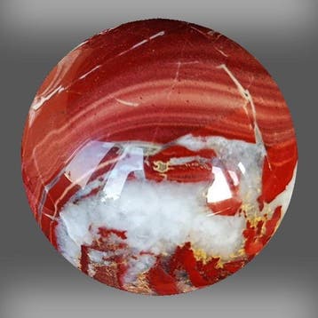 Gepolijste bol in Jaspe Brechado. - Hoogte: 83 mm - Breedte: