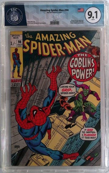 Amazing Spider-Man #98 - EGC 9.1 - 1 Graded comic - Eerste, Nieuw