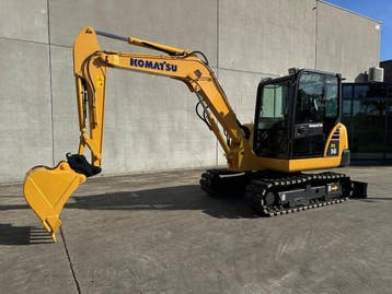 Veiling: Midigraafmachine Komatsu PC56-7 Diesel 2017, Ophalen, Graafmachine