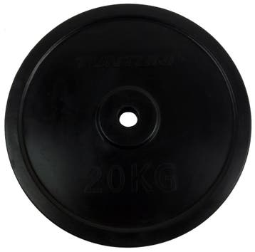 Tunturi Rubber Plate 20.0kg - Single, Verzenden, Nieuw, Halterschijven