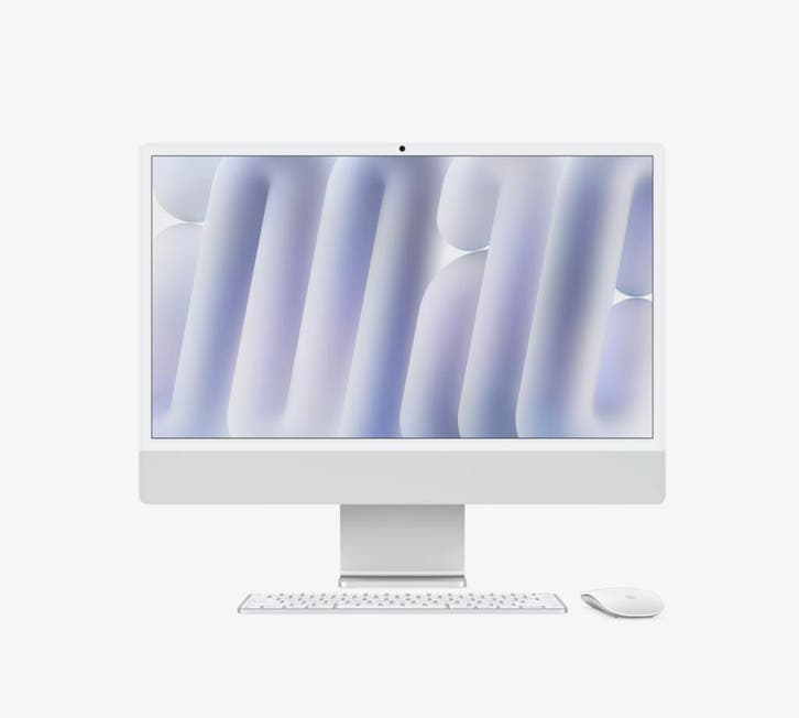 iMac in zilver met M4 chip, Computers en Software, Apple Desktops, 4 Ghz of meer, iMac, SSD, Zo goed als nieuw, 32 GB, Ophalen