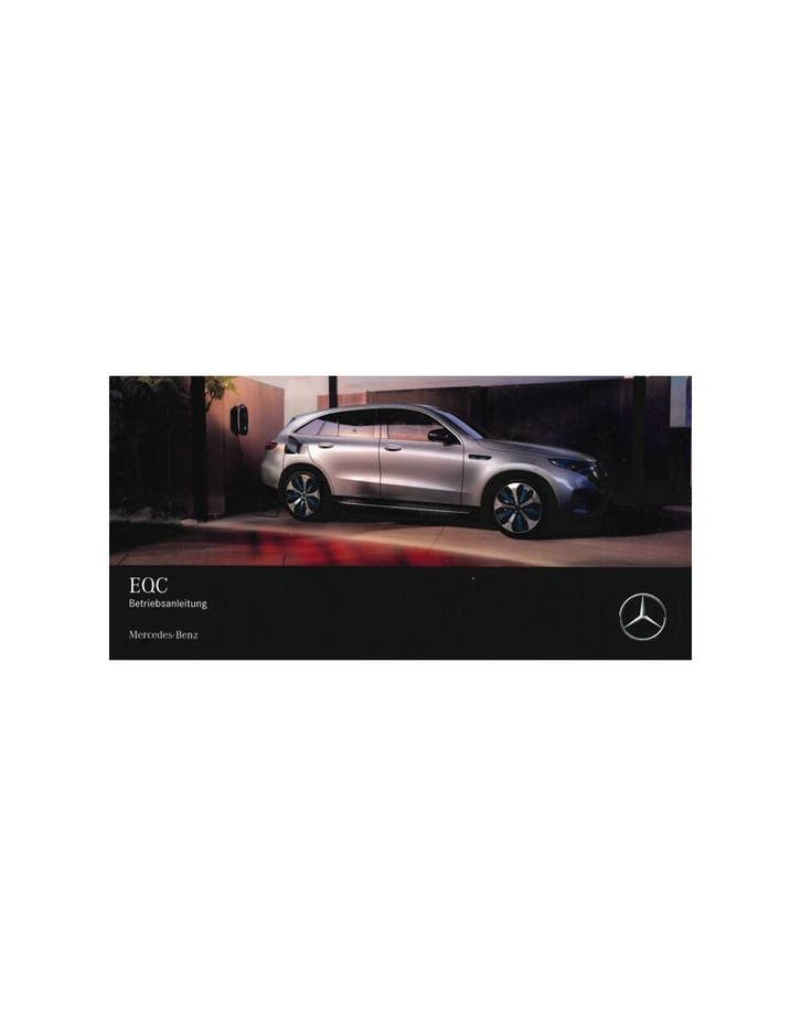 2020 MERCEDES BENZ EQC INSTRUCTIEBOEKJE DUITS, Auto diversen, Handleidingen en Instructieboekjes