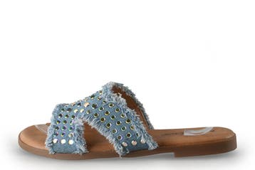 Ann Rocks Slippers in maat 40 Blauw, Slippers, Ann Rocks, Zo goed als nieuw, Verzenden
