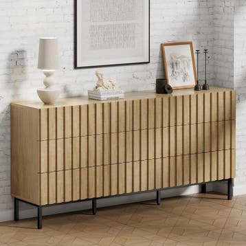Commode - Dressoir - Ladekast - 150x72x34 cm - Bruin - UEV, Huis en Inrichting, Kasten | Dressoirs, Verzenden, Zo goed als nieuw
