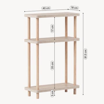 Staand rek Nampernu 62x40x18 cm met deur opbergvakken traver, Verzenden, Nieuw