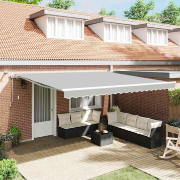 vidaXL Elektrisch zonnescherm frame met led en sensor 4 x, Verzenden, Nieuw