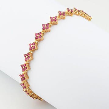 Zonder minimumprijs - Armband 18-karaats goudlaag, Zilver, Nieuw