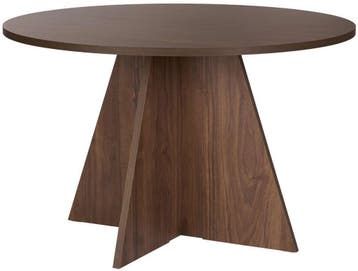 Asir 746NRD1109 Eettafel Okkernoot Beschadigd 100 EUR AFHAAL, Ophalen, Rond, Nieuw, Overige houtsoorten