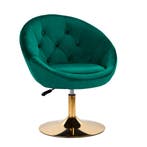4RICO Ergonomische Groene Velvet Bureaustoel Verstelbaar, Ophalen of Verzenden, Nieuw
