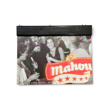 Mahou Cinco Estrellas-bier - Lichtbord - Staal, Kristal, Antiek en Kunst