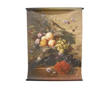 Wall art fruit met bloemen 117x147 cm | Meubelplaats, Ophalen of Verzenden, Nieuw