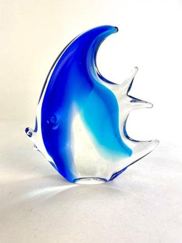 Oball - sculptuur, Pesce Sommerso Blu Acquamarina - 15 cm -