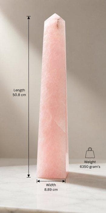 calciet toren - Hoogte: 50.8 cm - Breedte: 8.89 cm- 6350 g -