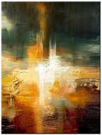 Abstract olieverf schilderij 90x120cm, Antiek en Kunst, Kunst | Schilderijen | Abstract, Ophalen of Verzenden