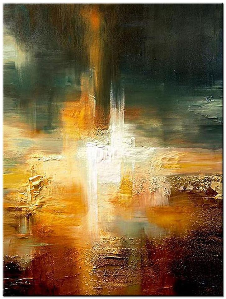 Abstract olieverf schilderij 90x120cm, Antiek en Kunst, Kunst | Schilderijen | Abstract, Ophalen of Verzenden