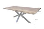 Massief houten eettafel GALAXIE 200cm steenafwerking, Huis en Inrichting, Tafels | Eettafels, Ophalen of Verzenden, Nieuw
