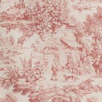 AA003 - Raffinato Toile de Jouy Bordeaux - Meubelstof - 300
