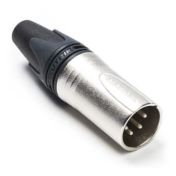 XLR connector | M | Neutrik | 4-pin (Metaal, Trekontlasting), Verzenden, Nieuw