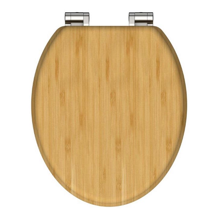 Toiletbril Schutte Lupos Softclose Natural Bamboo Bruin, Huis en Inrichting, Badkamer | Badtextiel en Accessoires, Ophalen of Verzenden