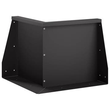 vidaXL Keerwand 50 x 50 x 40 cm Staal Zwart, Tuin en Terras, Verzenden, Nieuw