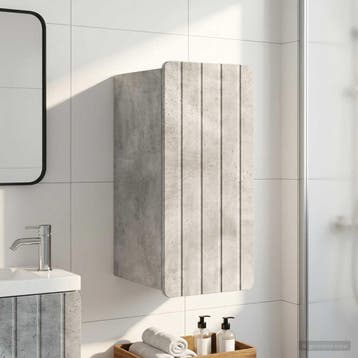 vidaXL Badkamer wandkast ZWOLLE Betongrijs 30 x 31 x 63 cm, Verzenden, Nieuw